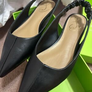 Sam Edelman black leather sling backs UGC